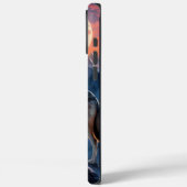 Wolf in der Mondlicht-Nacht heulen Case-Mate iPhone Hülle (Rückseite / Links)