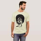 Wolf in der Nacht T-Shirt (Vorne ganz)