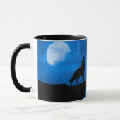 Wolf in der Nacht Tasse (Links)