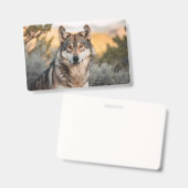 Wolf in der Natur Ausweis (Vorder- & Rückseite)