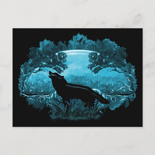 Wolf in der Natur Postkarte (Vorderseite)