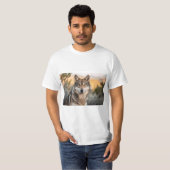Wolf in der Natur T-Shirt (Vorne ganz)