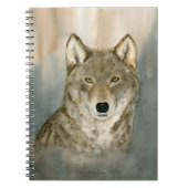Wolf in der Nebelfarbe Spiral Foto Notebook Notizblock (Vorderseite)