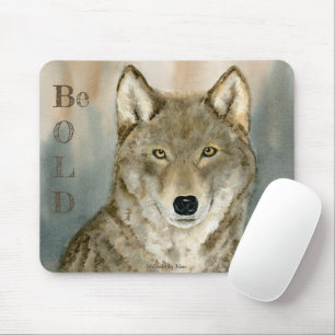 Wolf in der Nebelwasserfarbe Mousepad