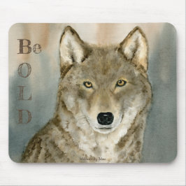 Wolf in der Nebelwasserfarbe Mousepad