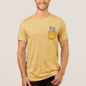 Wolf in der Tasche Tri-Blend Shirt (Vorderseite)