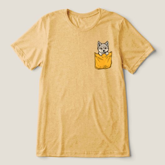 Wolf in der Tasche Tri-Blend Shirt (Design Vorderseite)