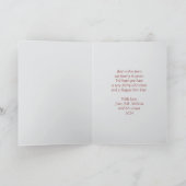 Wolf in der Weihnachtsmannmütze Weihnachtskarte Karte (Innenseite)