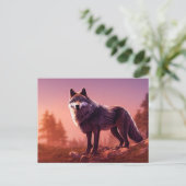 Wolf in der Wildnis Postkarte (Stehend Vorderseite)