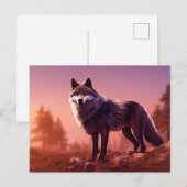 Wolf in der Wildnis Postkarte (Vorne/Hinten)