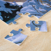 Wolf in der Winterwaldmalerei Puzzle (Seite)