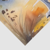 Wolf in einem Aquarellbild Seidenpapier (Detail)