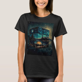 Wolf in einer einsamen Nacht T-Shirt