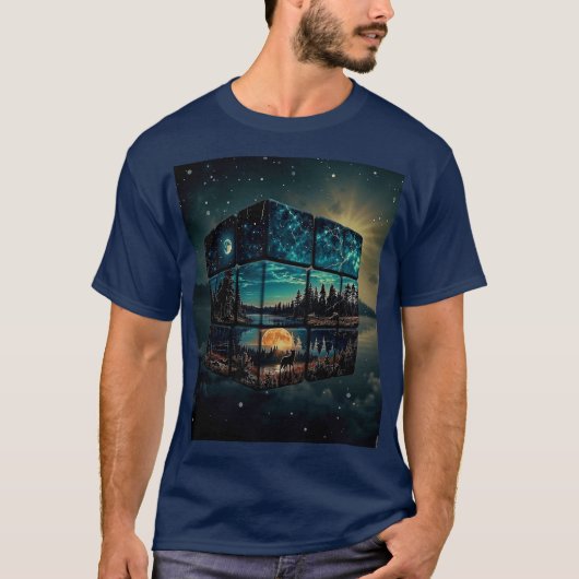 Wolf in einer einsamen Nacht T-Shirt (Vorderseite)