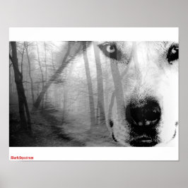Wolf in Forest Poster DarkSpectrum original