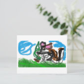 Wolf in freier Wildbahn Postkarte (Stehend Vorderseite)