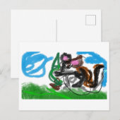 Wolf in freier Wildbahn Postkarte (Vorne/Hinten)