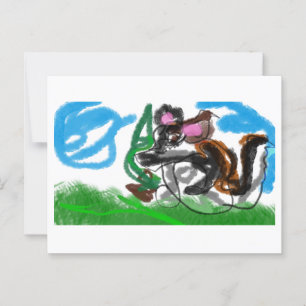Wolf in freier Wildbahn Postkarte
