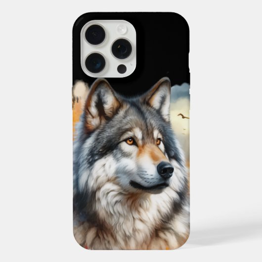Wolf in Herbstfarben: Die Schönheit der Natur entf iPhone Hülle (Rückseite)