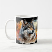 Wolf in Herbstfarben: Die Schönheit der Natur entf Kaffeetasse (Links)
