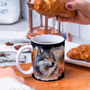 Wolf in Herbstfarben: Die Schönheit der Natur entf Kaffeetasse