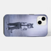 Wolf in minimaler formaler Kleidung – Stiller Wald iPhone Hülle (Rückseite (Horizontal))