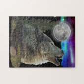 Wolf in Nachtposter Puzzle (Horizontal)