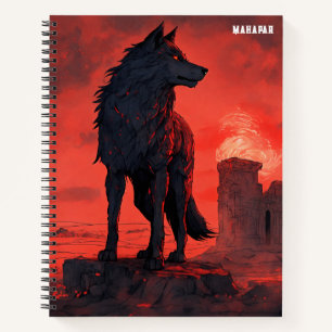 **"Wolf in Ruinen eintauchen"** Notizblock