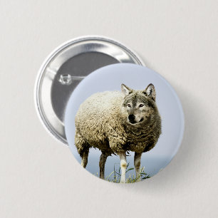 Wolf in Schafbekleidung Button