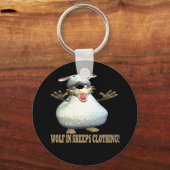 Wolf in Schafen Bekleidung Schlüsselanhänger (Vorderseite)