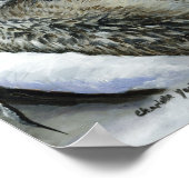 Wolf in Schneekunst Print Poster (Ecke)