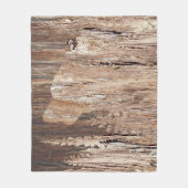 Wolf in texturiertem Holz Fleecedecke (Vorderseite)