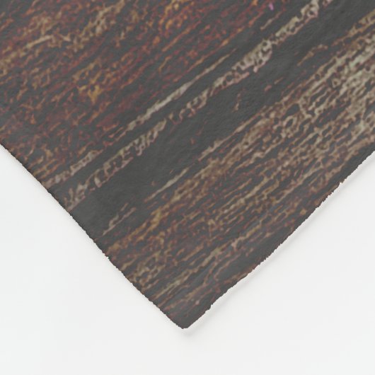 Wolf in texturiertem Holz Fleecedecke (Ecke)