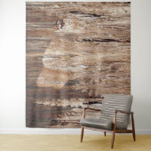 Wolf in texturiertem Holz Wandteppich (Beispiel)