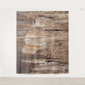 Wolf in texturiertem Holz Wandteppich (Vorderseite)