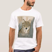 Wolf in the Mist Watercolor T-Shirt (Vorderseite)