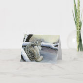Wolf in the Snow Art Note card Karte (Vorderseite)