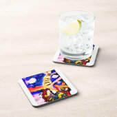 Wolf in winter  getränkeuntersetzer (Rechte Seite)