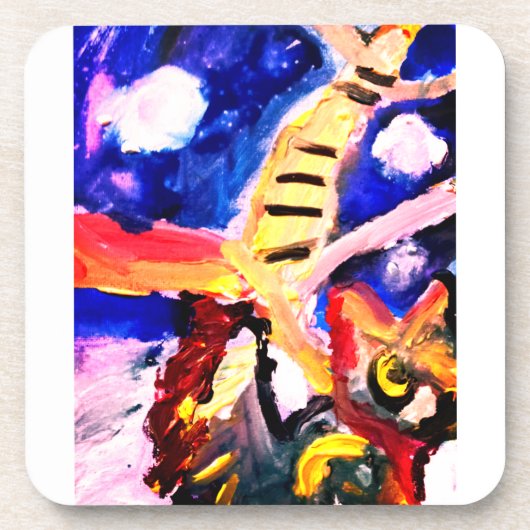 Wolf in winter  getränkeuntersetzer (Vorderseite)