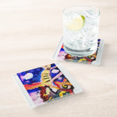 Wolf in winter  glasuntersetzer (Schrägansicht)