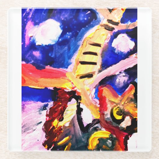 Wolf in winter glasuntersetzer (Vorderseite)