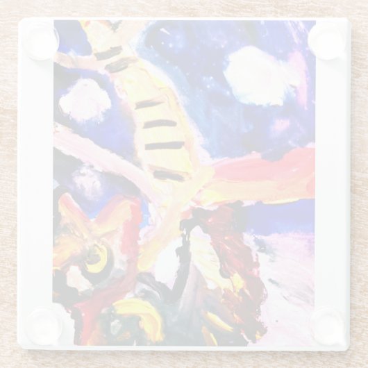 Wolf in winter  glasuntersetzer (Rückseite)