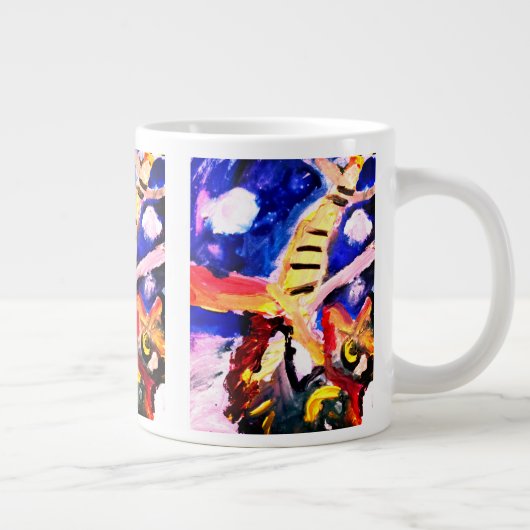 Wolf in winter  Jumbo-Tasse (Rechts)