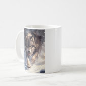 Wolf in winter kaffeetasse (Vorderseite Links)
