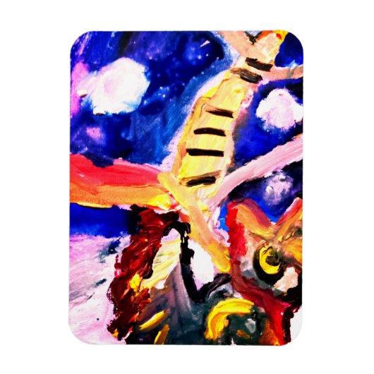 Wolf in winter  magnet (Vertikal)