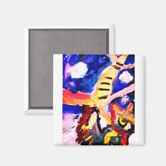 Wolf in winter  magnet (Vorderseite/Rückseite)