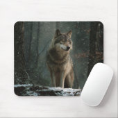 Wolf in Winter Mousepad (Mit Mouse)