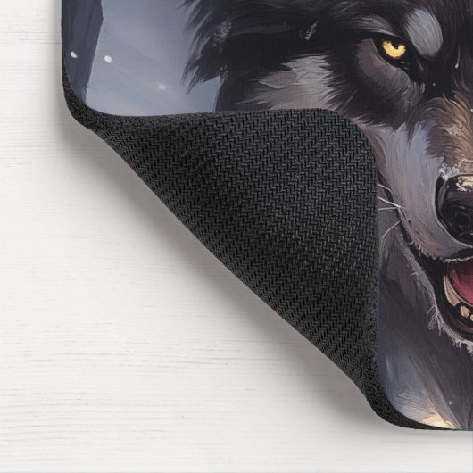 Wolf in winter mousepad (Ecke)