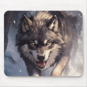 Wolf in winter mousepad (Vorne)