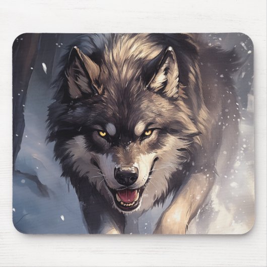 Wolf in winter mousepad (Vorne)